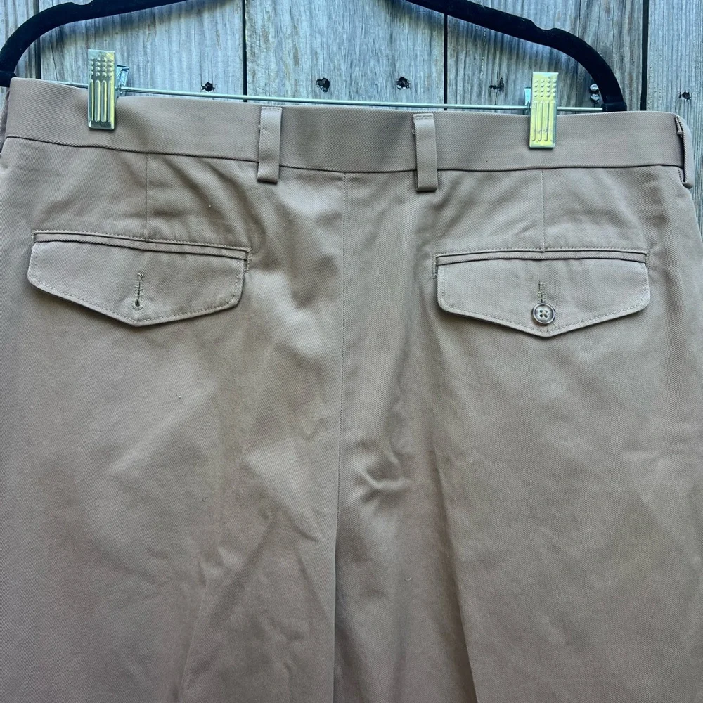 LL BEAN Dark Tan Khaki Pants Mens 36 Regular NWT NEW